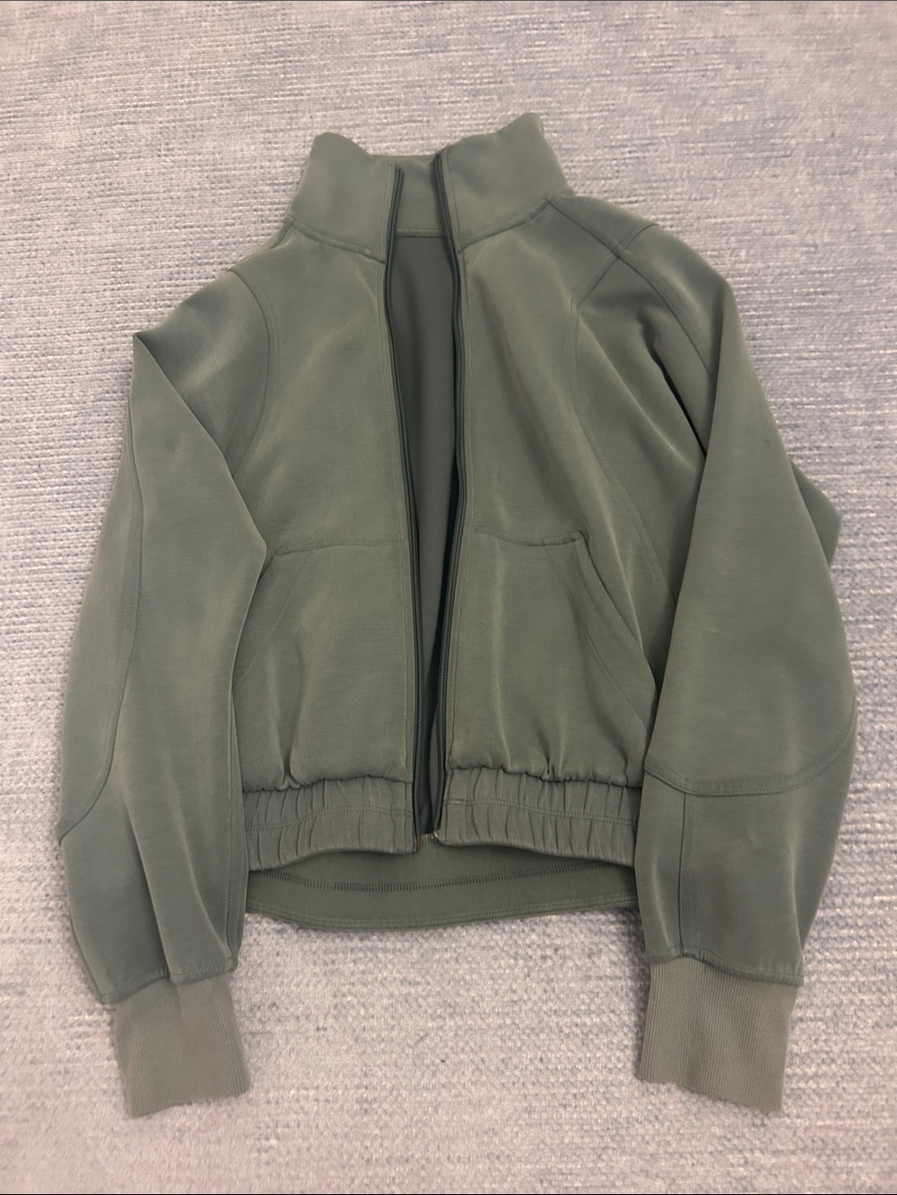 lululemon athletica Olive Green Zip Bomber Jacket
